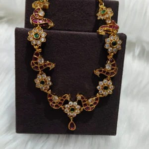 Matte peacock necklace