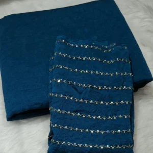 Georgette crush saree